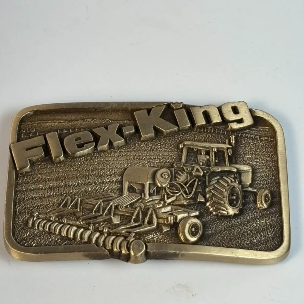 Vintage Belt Buckle Flex King Ripper Tractor Farming 1985 Agriculture‎ Numbered